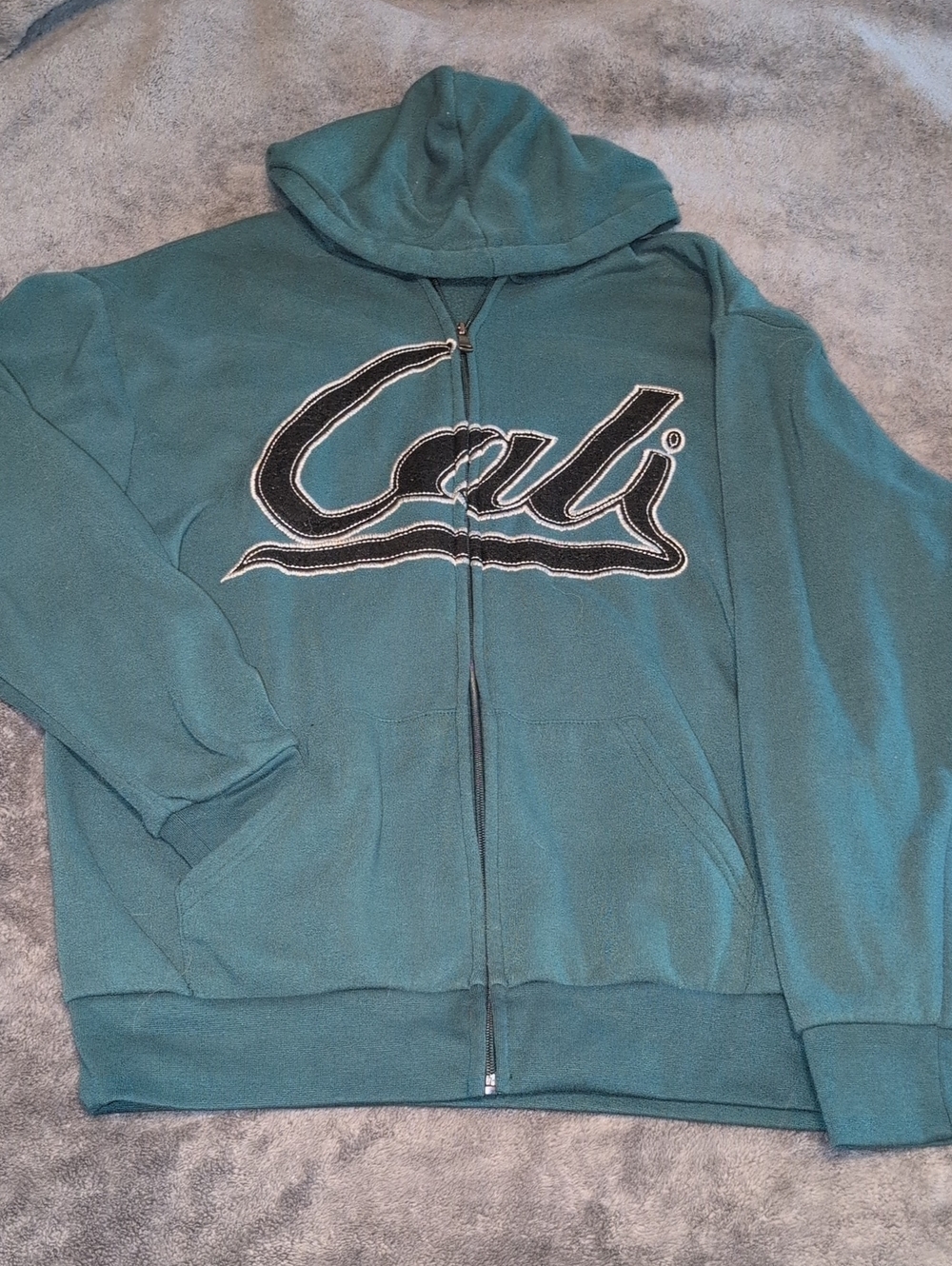 Original Deluxe Forest Green Sherpa Zip Hoodie